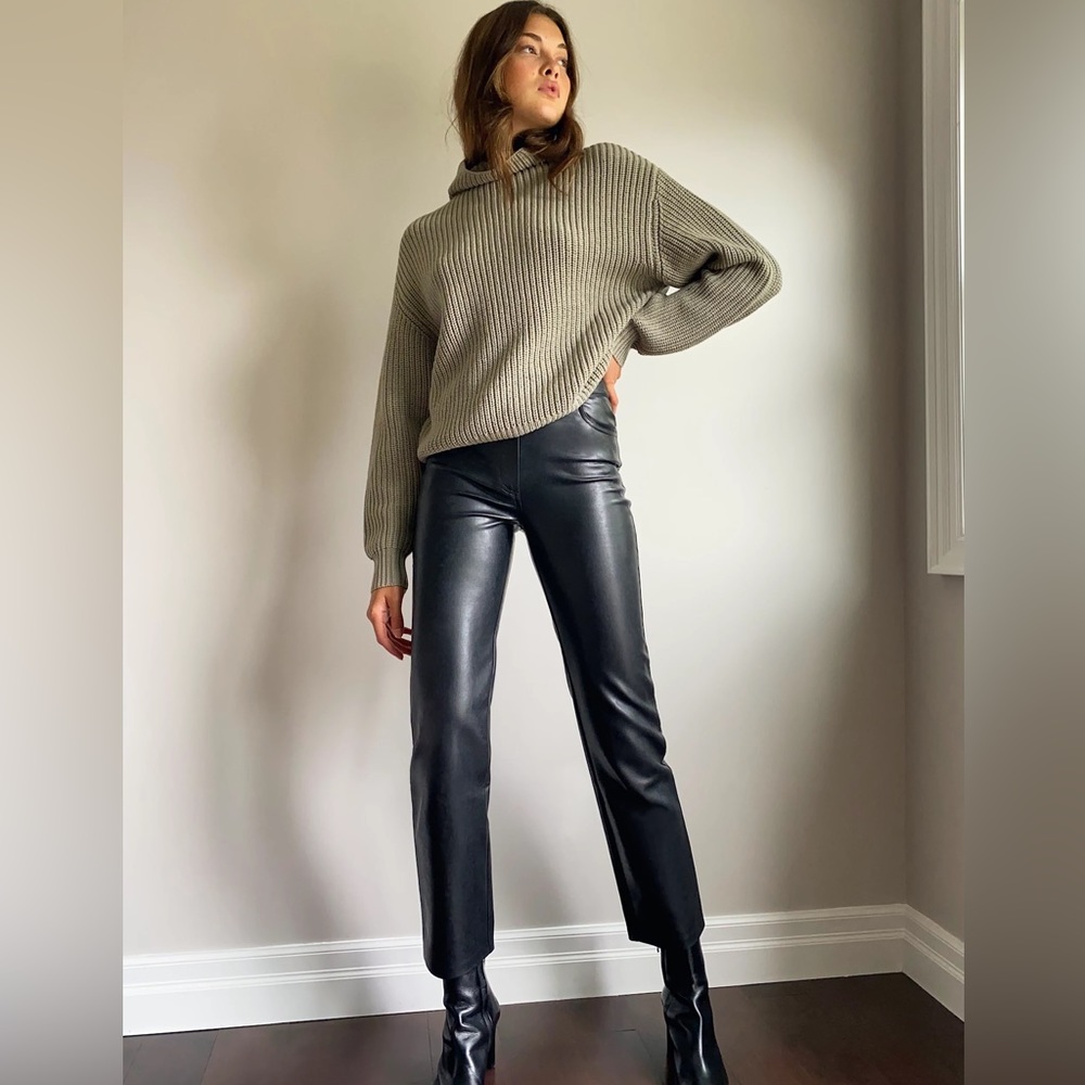 Viral Aritzia Melina Vegan Leather Pant in 2R